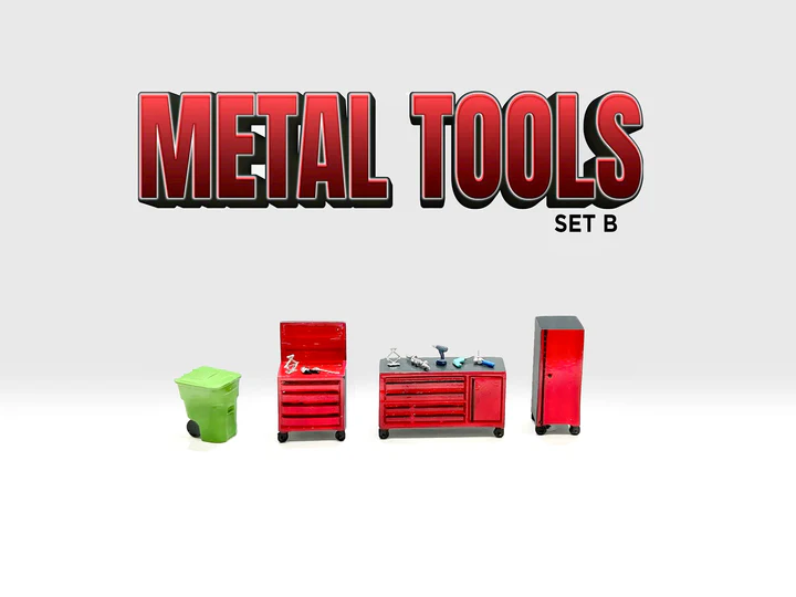 American Diorama 1/64 Figure Set: Metal Tools AD-2411
