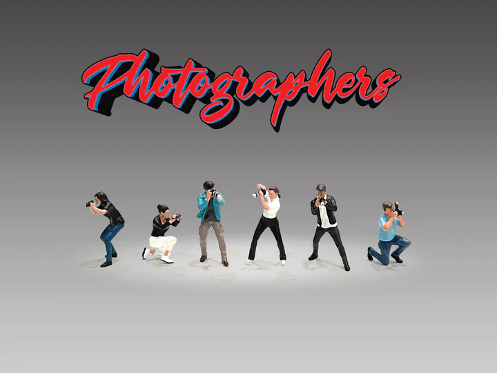 American Diorama 1/64 Figure Set: Photographers AD-2414