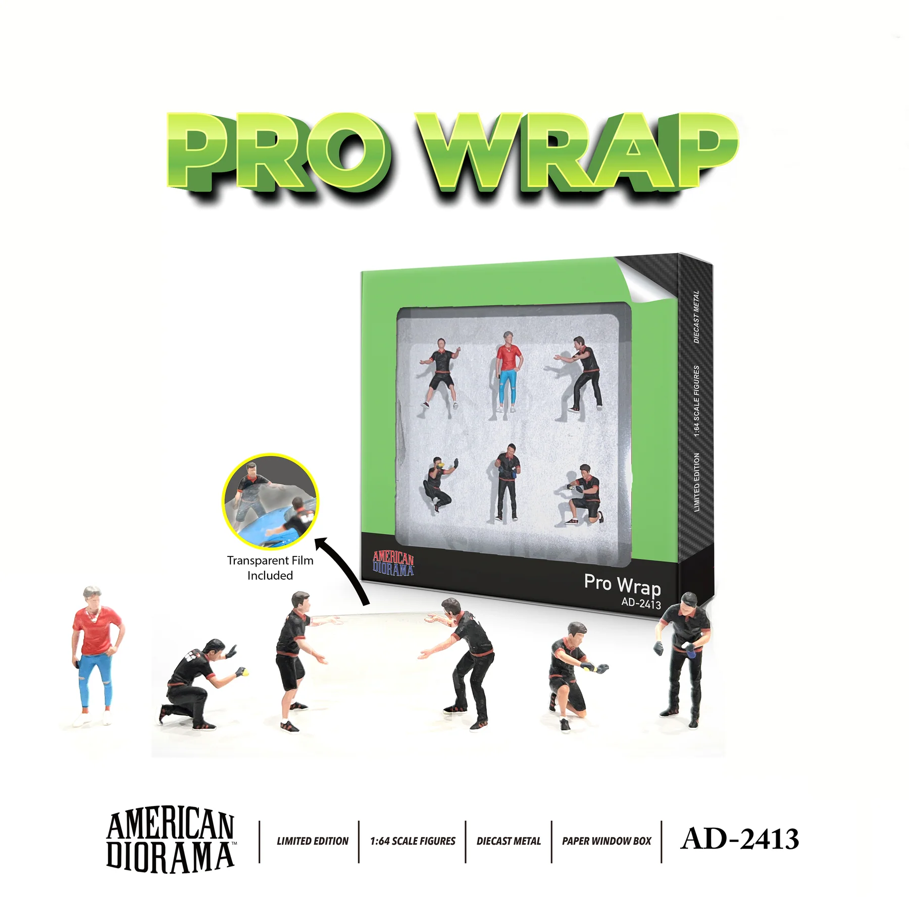 American Diorama 1/64 Figure Set: Pro Wrap AD-2413