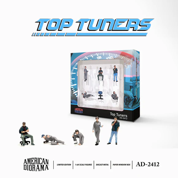 American Diorama 1/64 Figure Set: Top Tuners AD-2412