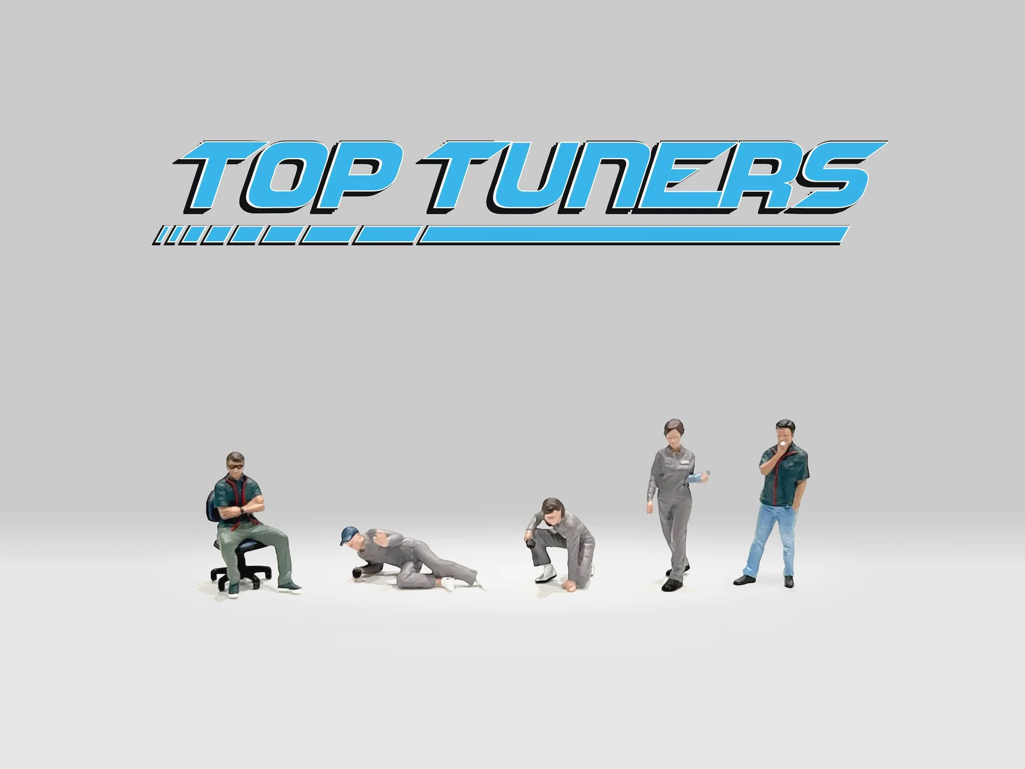 American Diorama 1/64 Figure Set: Top Tuners AD-2412