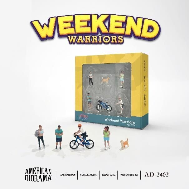 American Diorama 1/64 Figure Set: Weekend Warriors AD-2402 - Thumbnail