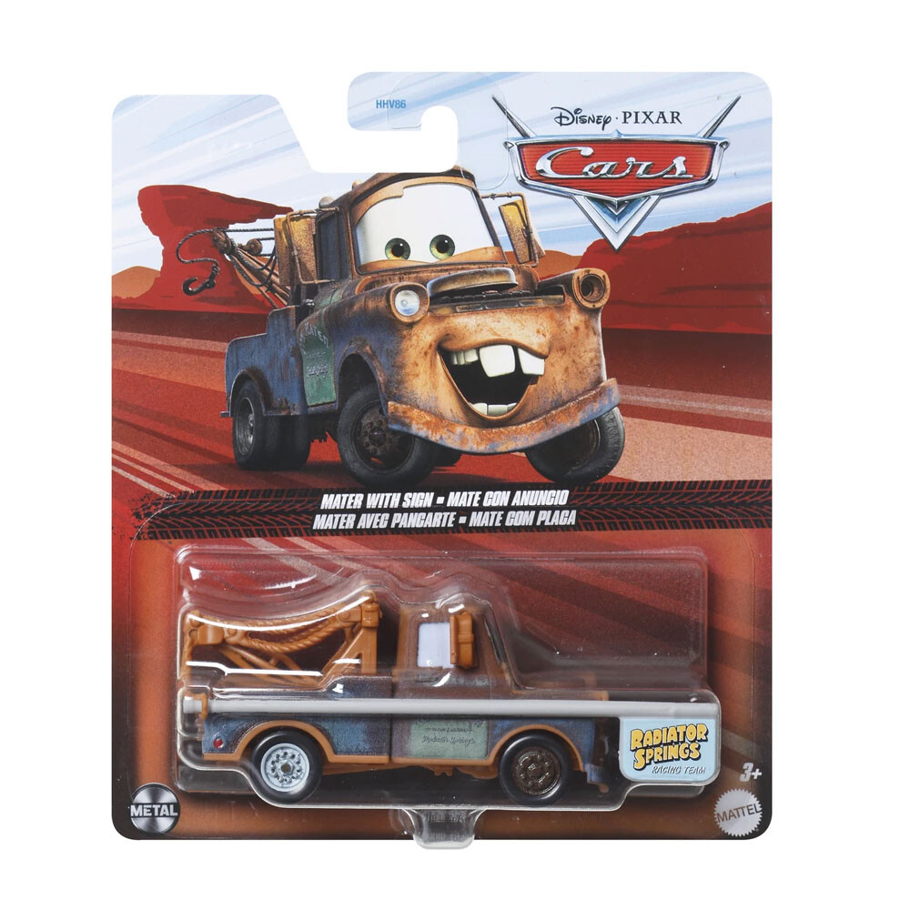 Disney Cars - Disney Cars 1/64 Mater With Sıgn HTX86 Disney Cars - Disney Cars 1/64 Mater With Sıgn HTX86