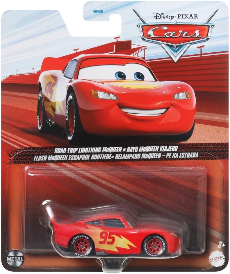 Disney Cars - Disney Cars 1/64 Road Trip Lightning McQUEEN HKY34 Disney Cars - Disney Cars 1/64 Road Trip Lightning McQUEEN HKY34