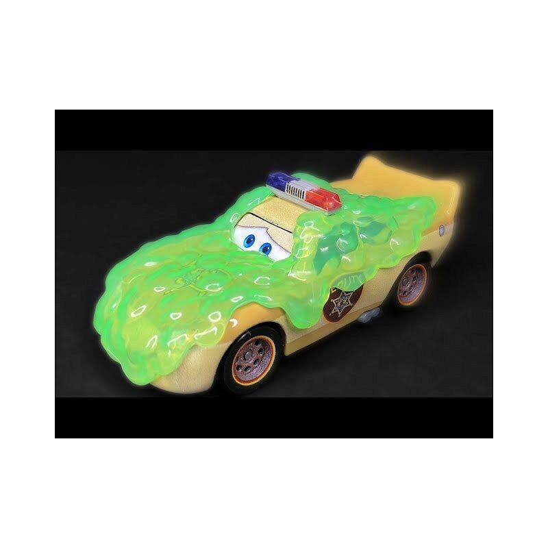 Disney Cars 1/64 Lightning McQUEEN Deputy Hazard Flash McQUEEN- Rayo McQUEEN Ayudante Peligroso HTX87 - Thumbnail