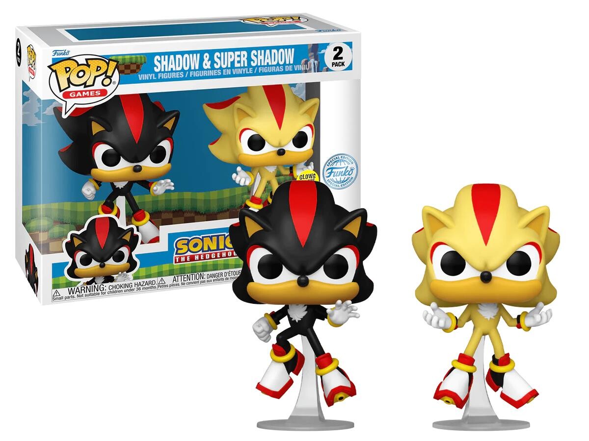 Funko Pop - Funko Pop 2-Pack Games Sonic The Hedgehog Shadow Super Shadow Glows In A Dark Special 20370-7335