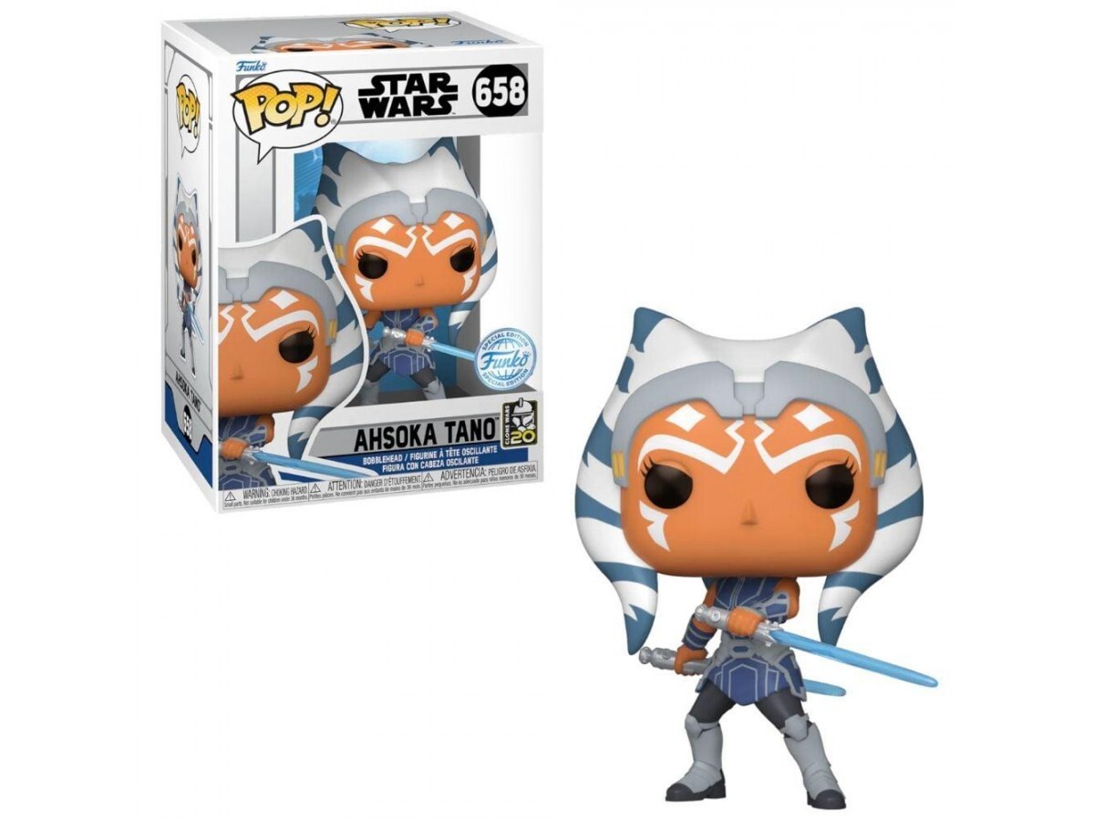 Funko Pop - Funko Pop Disney Star Wars: Clone Wars Ahsoka Tano Special Edition No: 658 Bobble-Head 19862-6839 Funko Pop - Funko Pop Disney Star Wars: Clone Wars Ahsoka Tano Special Edition No: 658 Bobble-Head 19862-6839