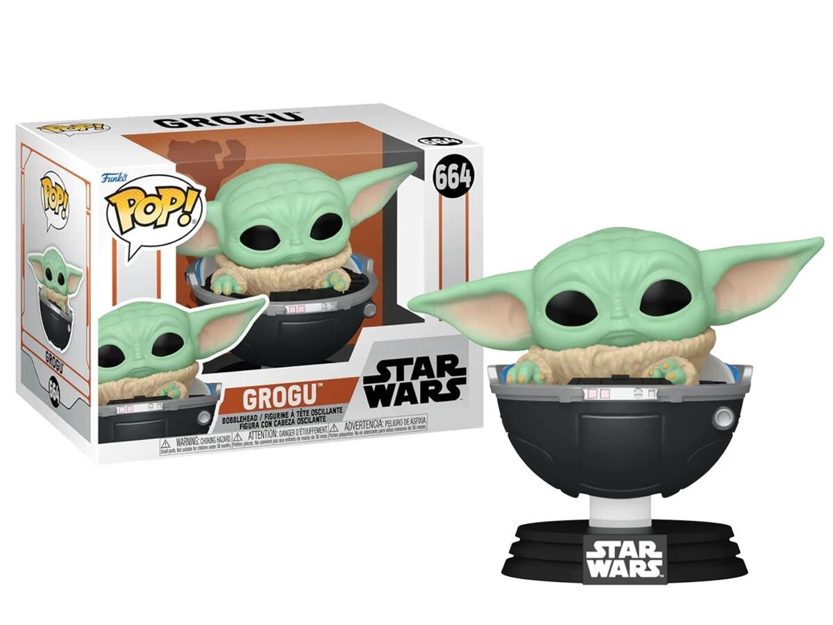 Funko Pop - Funko Pop DISNEY STAR WARS THE MANDALORIAN - GROGU NO:664 BOBBLE-HEAD 20029-6931