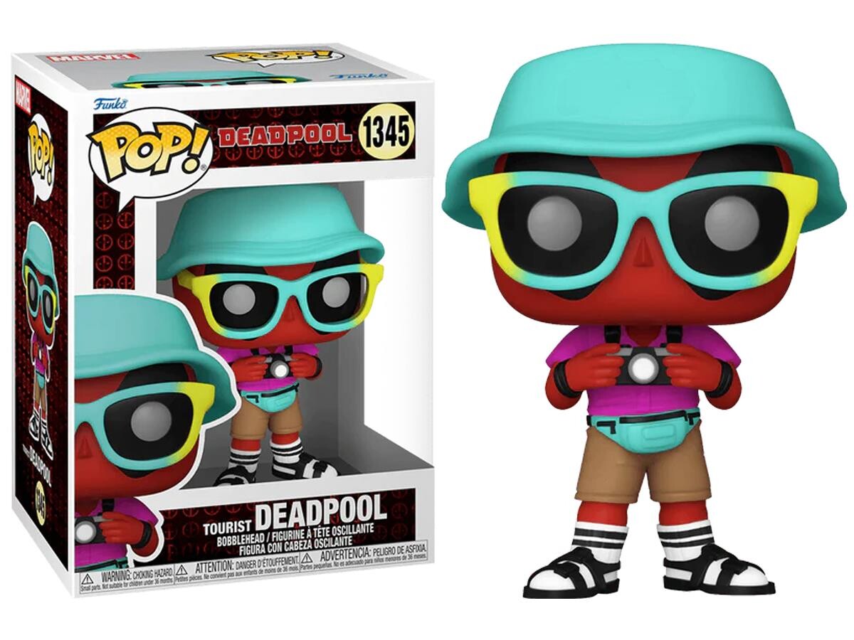 Funko Pop - Funko Pop Marvel: Deadpool- Tourist Deadpool No: 1345 Booble-Head 20344-7309 Funko Pop - Funko Pop Marvel: Deadpool- Tourist Deadpool No: 1345 Booble-Head 20344-7309