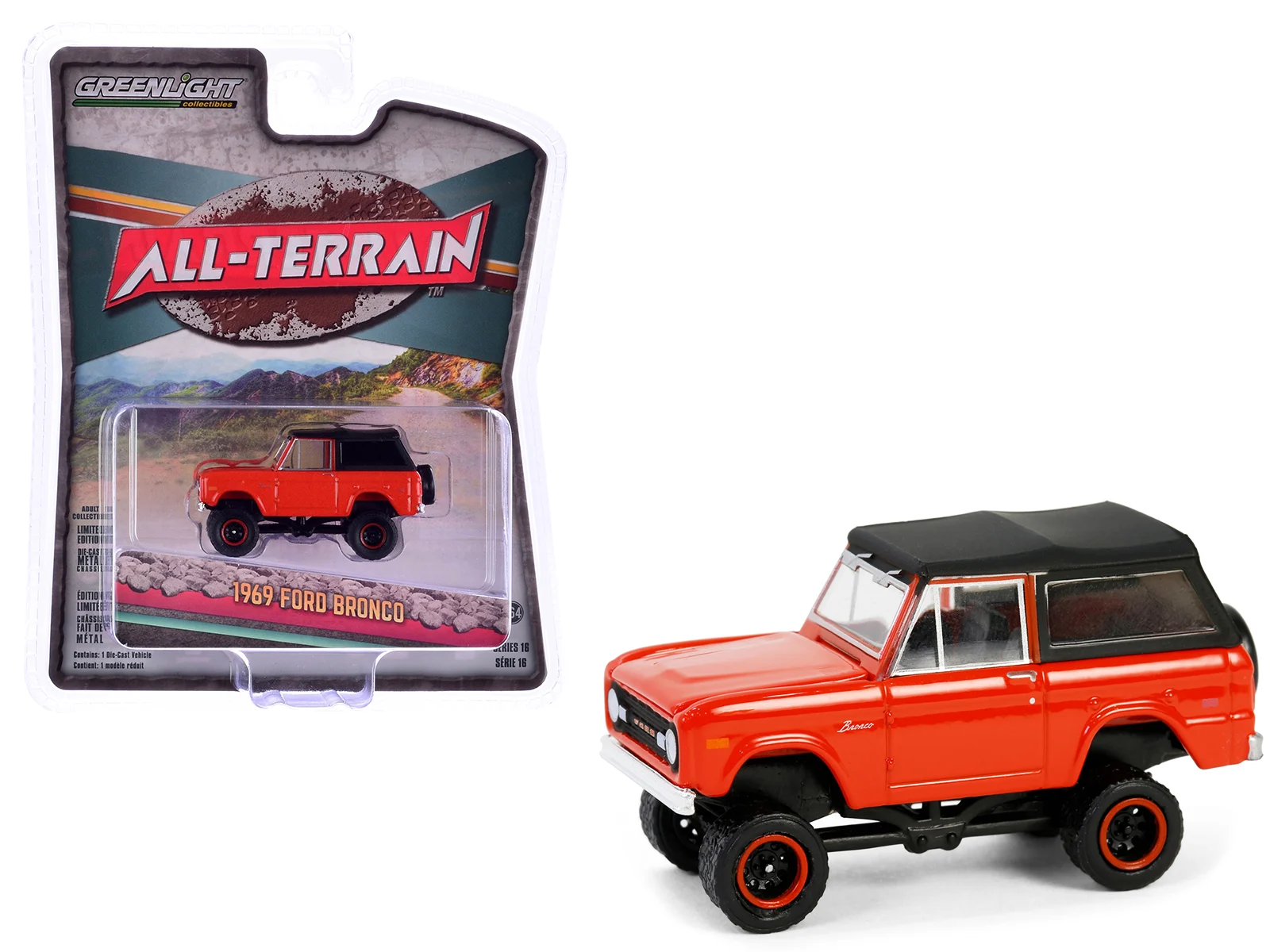 Greenlight - Greenlight 1/64 All-Terrain Series 16- 1969 Ford Bronco 35290-B Greenlight - Greenlight 1/64 All-Terrain Series 16- 1969 Ford Bronco 35290-B