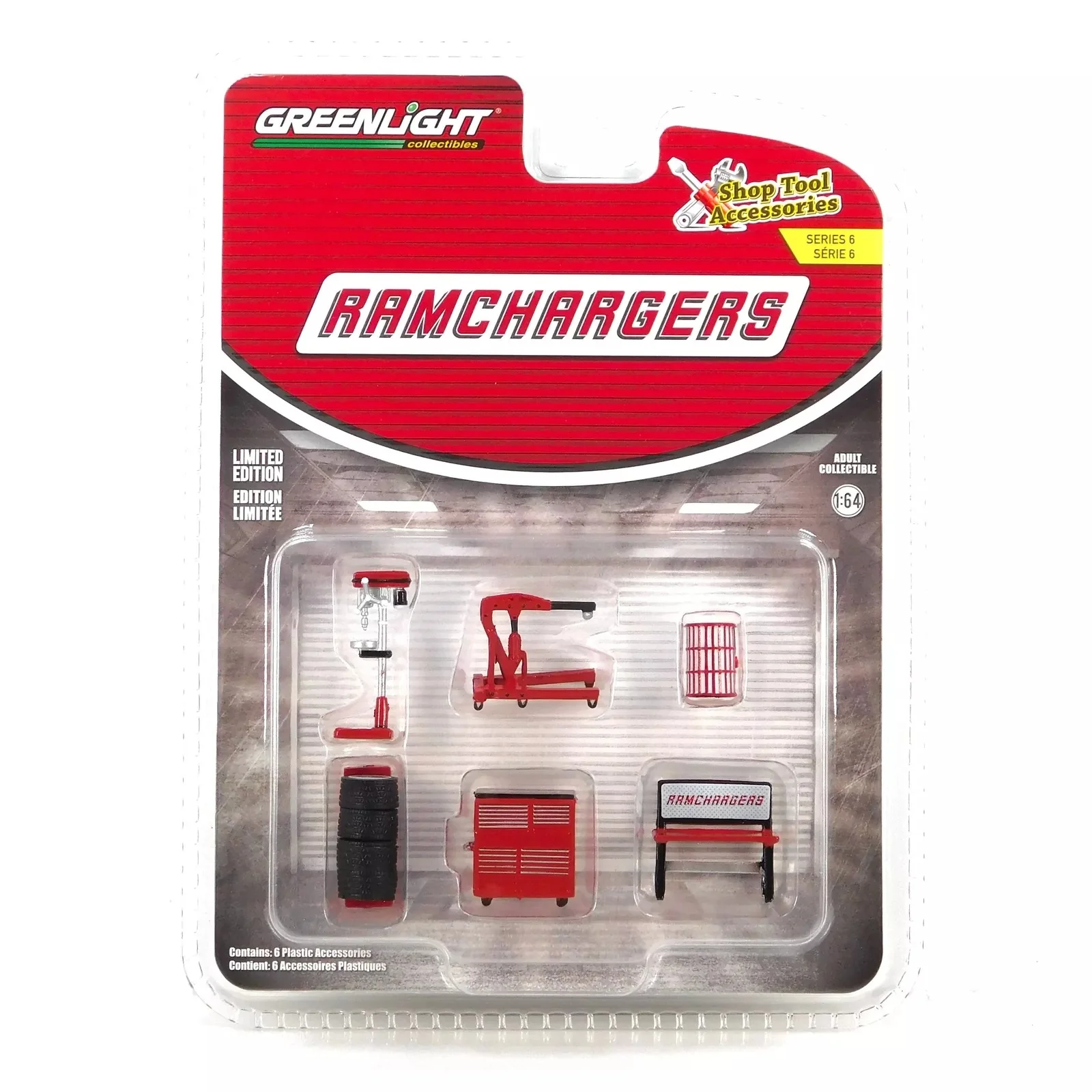 Greenlight - Greenlight 1/64 Auto Body Shop - Shop Tool Accessories Series 6 - Ramchargers Solid Pack 16200-C