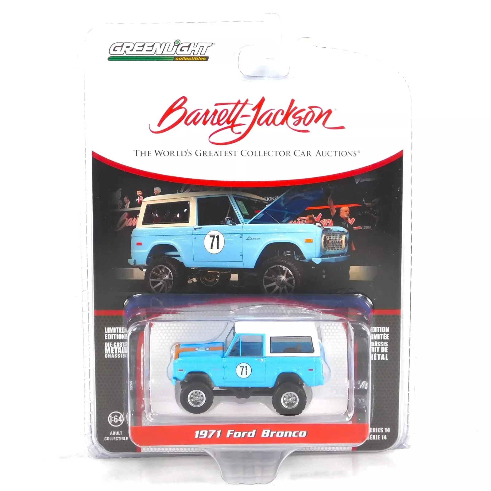 Greenlight - Greenlight 1/64 Barrett-Jackson Series 14- 1971 Ford Bronco 37310-F Greenlight - Greenlight 1/64 Barrett-Jackson Series 14- 1971 Ford Bronco 37310-F