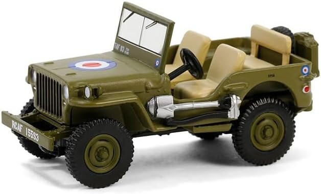 Greenlight - Greenlight 1/64 Battalion 64 Series 4 - 1942 Willys MB Jeep - British Army Command Car 61040-B