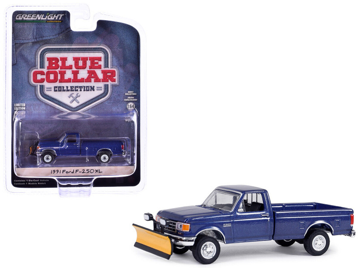Greenlight - Greenlight 1/64 Blue Collar Collection Series 13- 1991 Ford F-250 XL 35280-E