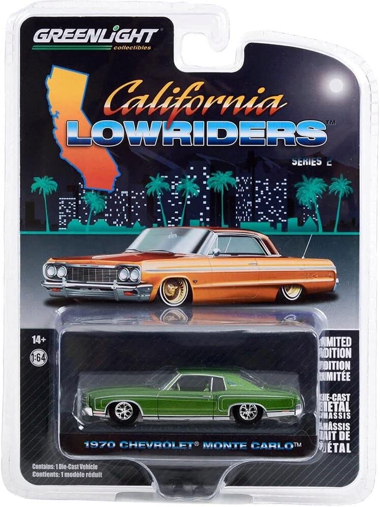 Greenlight - Greenlight 1/64 California Lowriders Series 2- 1970 Chevy Monte Carlo 63030-D