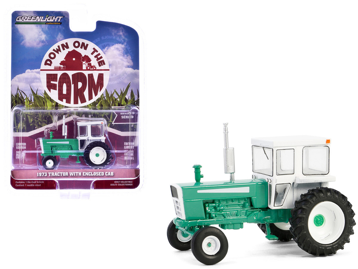 Greenlight - Greenlight 1/64 Down on the Farm Series 9- 1973 Tractor with Enclosed Cab 48090-A