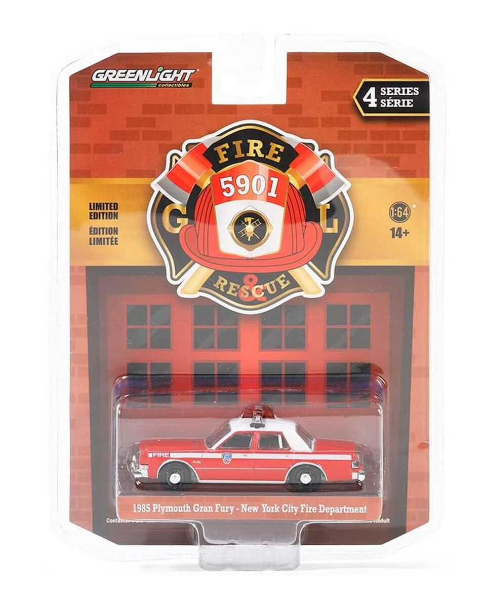 Greenlight - Greenlight 1/64 Fire & Rescue Series 4- 1985 Plymouth Gran Fury 67050-C