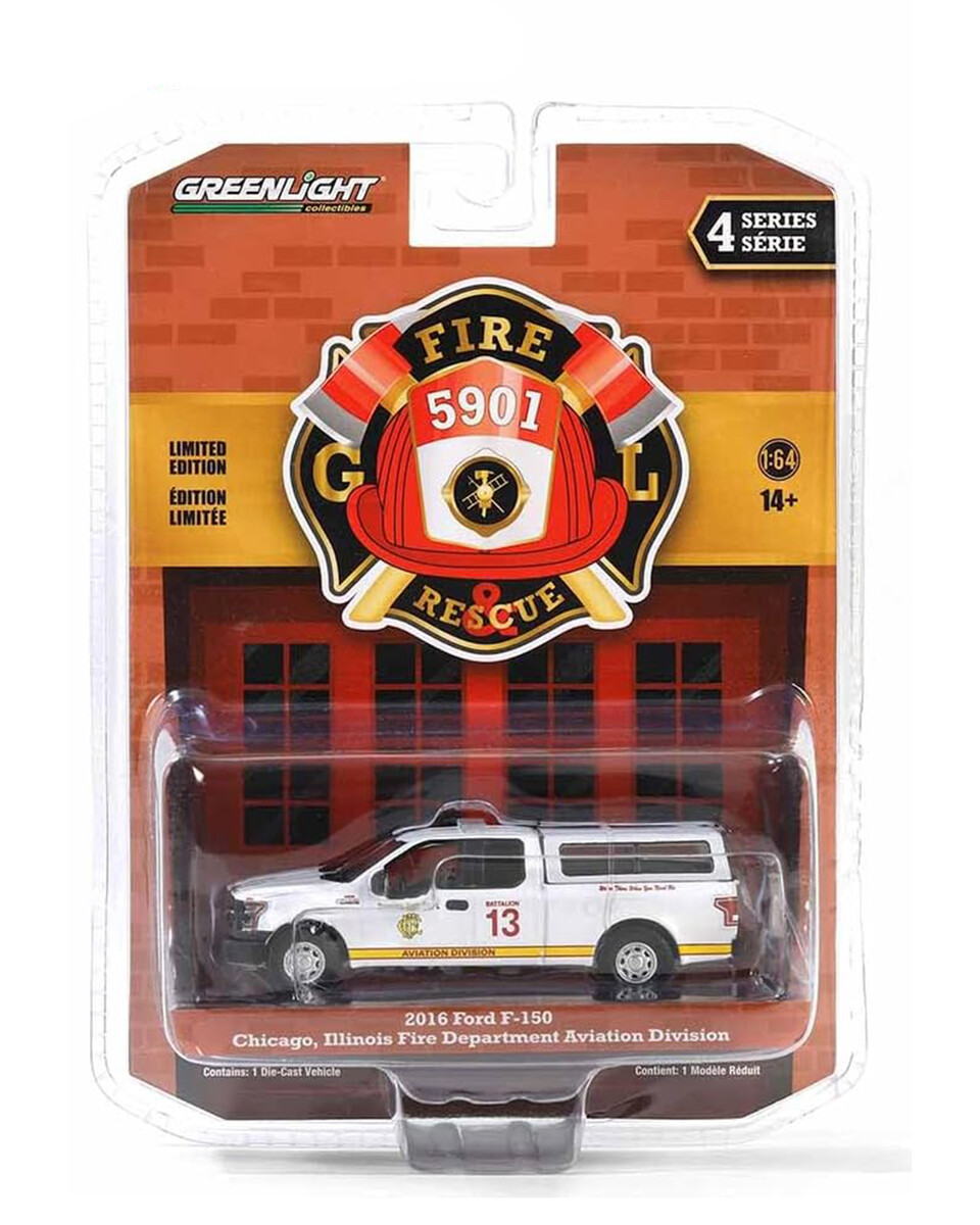 Greenlight - Greenlight 1/64 Fire & Rescue Series 4- 2016 F-150 - Chicago Fire Dept. Aviation Division 67050-E Greenlight - Greenlight 1/64 Fire & Rescue Series 4- 2016 F-150 - Chicago Fire Dept. Aviation Division 67050-E