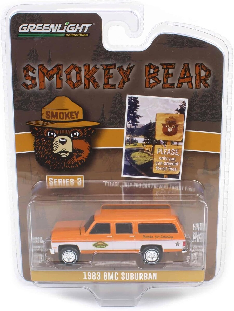 Greenlight - Greenlight 1/64 Smokey Bear Series 3- 1983 GMC Suburban 38060-D