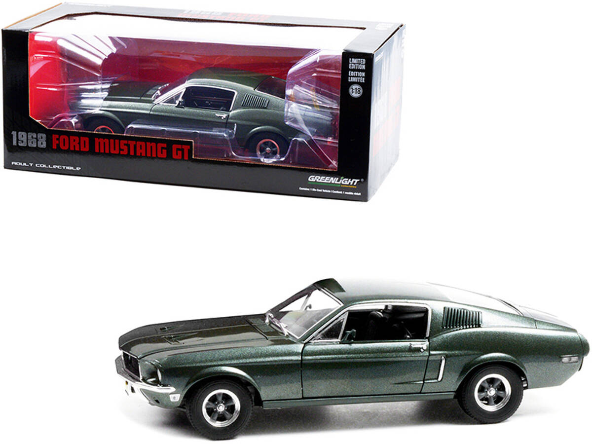 Greenlight 1:18 1968 Ford Mustang GT Fastback - Highland Green 13615 1/18, Ford  Mustang, 1/18, Araba, Diecast Üreticileri Greenlight