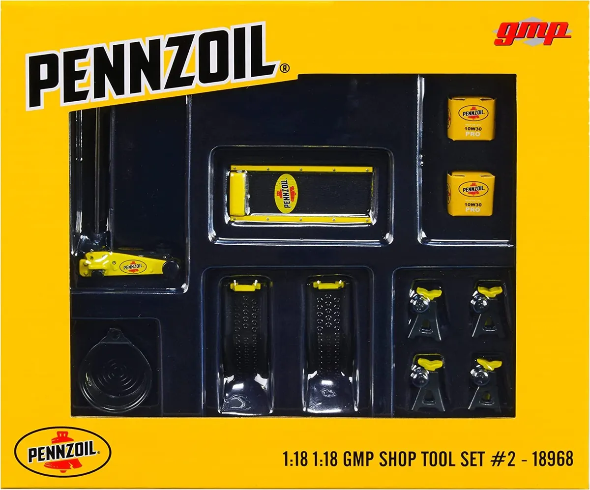 Greenlight 1:18 GMP - 1:18 GMP Shop Tool Set #2 - Pennzoil GMP-18968 - Thumbnail