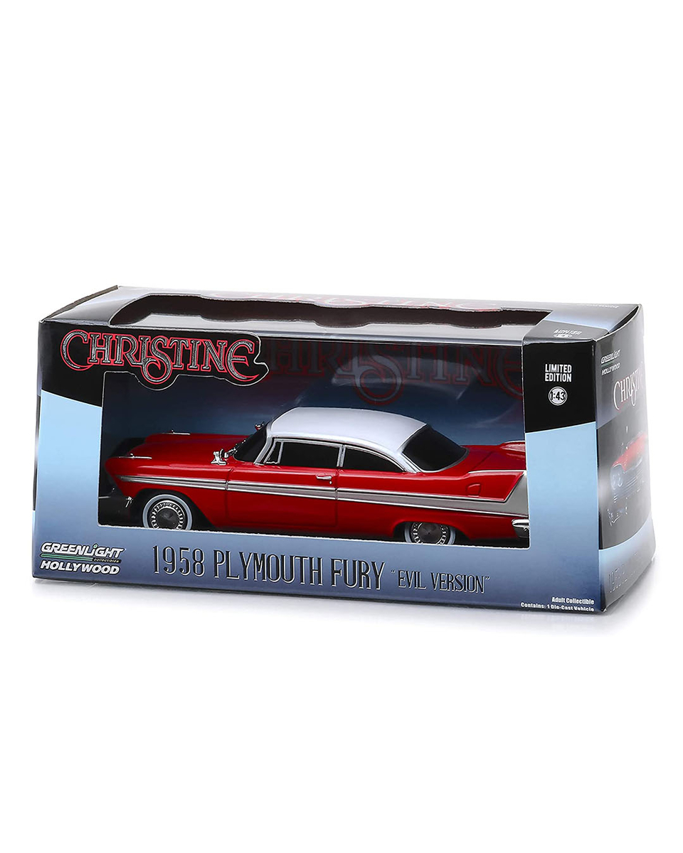 Greenlight 1:43 Christine (1983) - 1958 Plymouth Fury (Evil Version with Blacked Out Windows) 86575 - Thumbnail