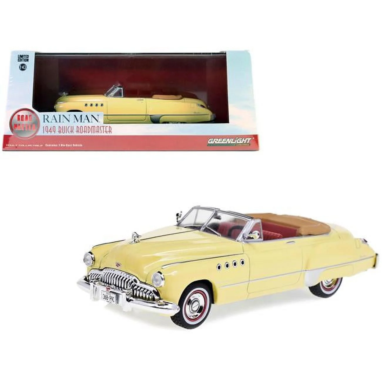 Greenlight 1/43 Rain Man (1988) - 1949 Buick Roadmaster Convertible 86618 - Thumbnail