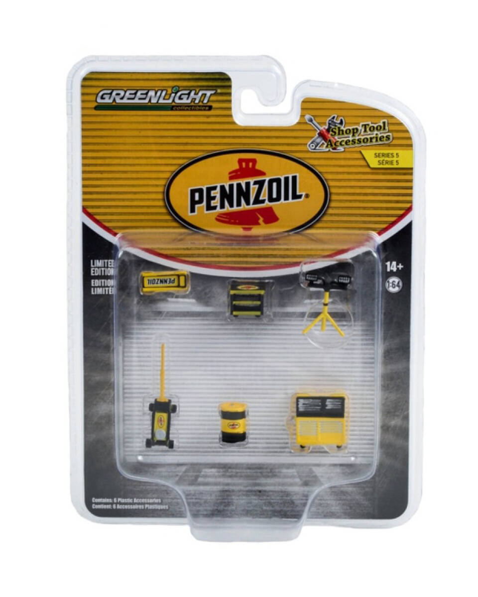 Greenlight 1:64 Auto Body Shop - Shop Tool Accessories Series- 5 PENNZOIL 16140-A