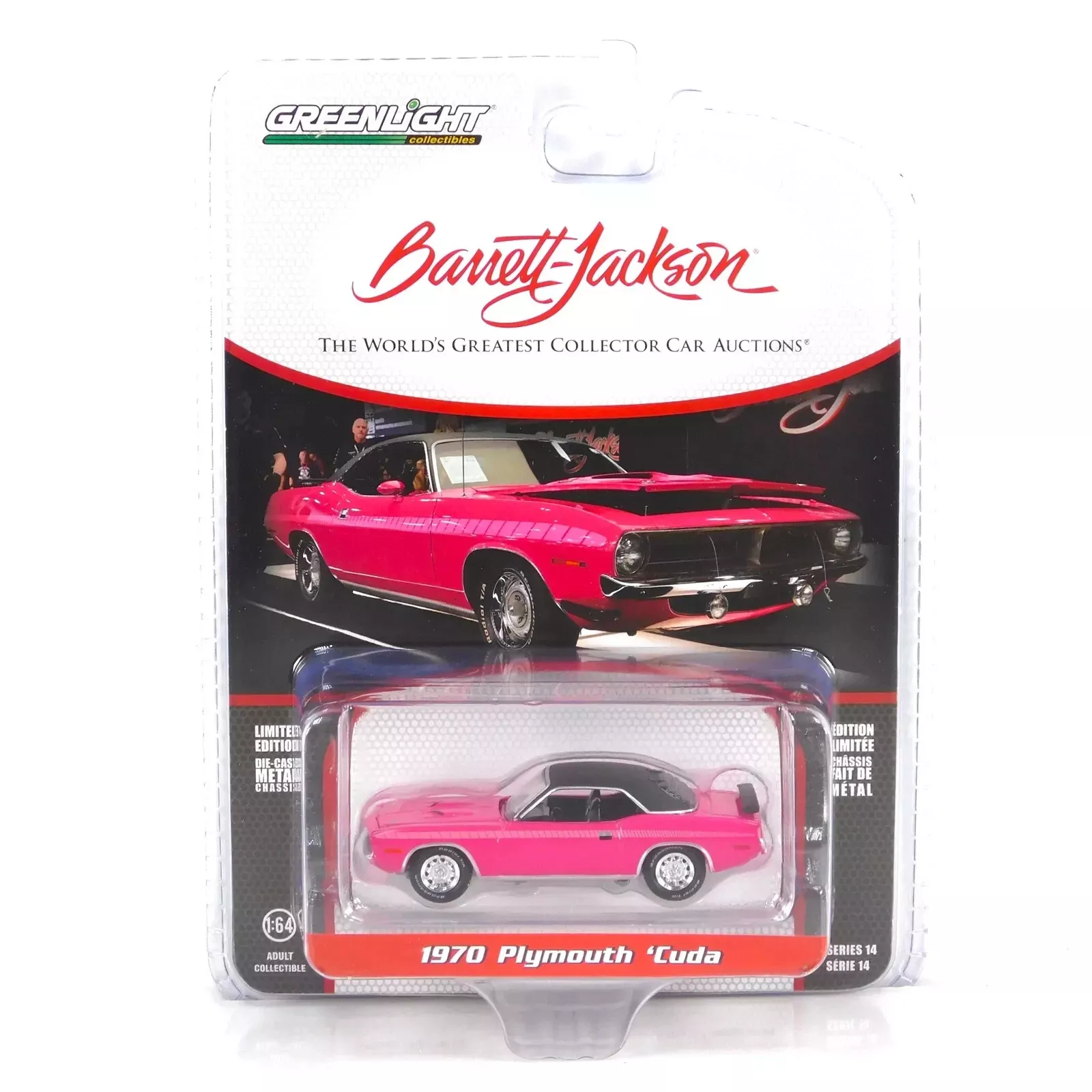 Greenlight 1/64 Barrett-Jackson Series 14- 1970 Plymouth Cuda 37310-D