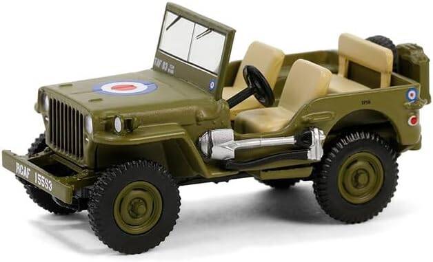 Greenlight 1/64 Battalion 64 Series 4 - 1942 Willys MB Jeep - British Army Command Car 61040-B