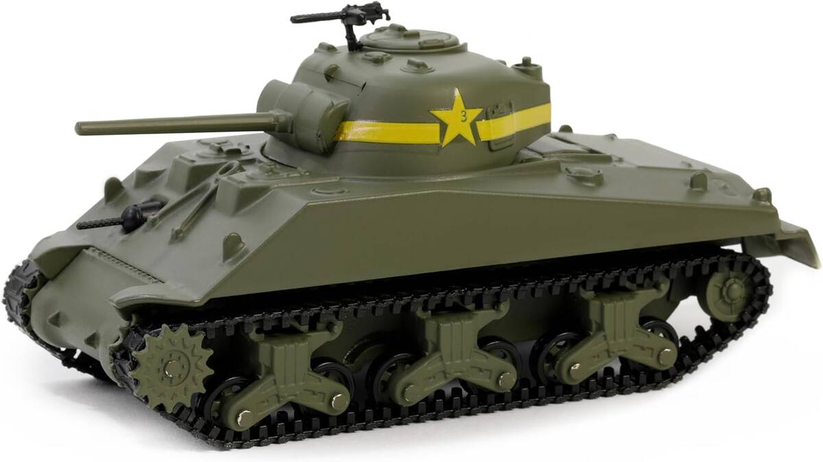 Greenlight 1/64 Battalion 64 Series 4- 1943 M4 Sherman Tank US Army World War II - 13th Armored Regiment, 1st Armored Division - Tunisia, March 1943 61040-C