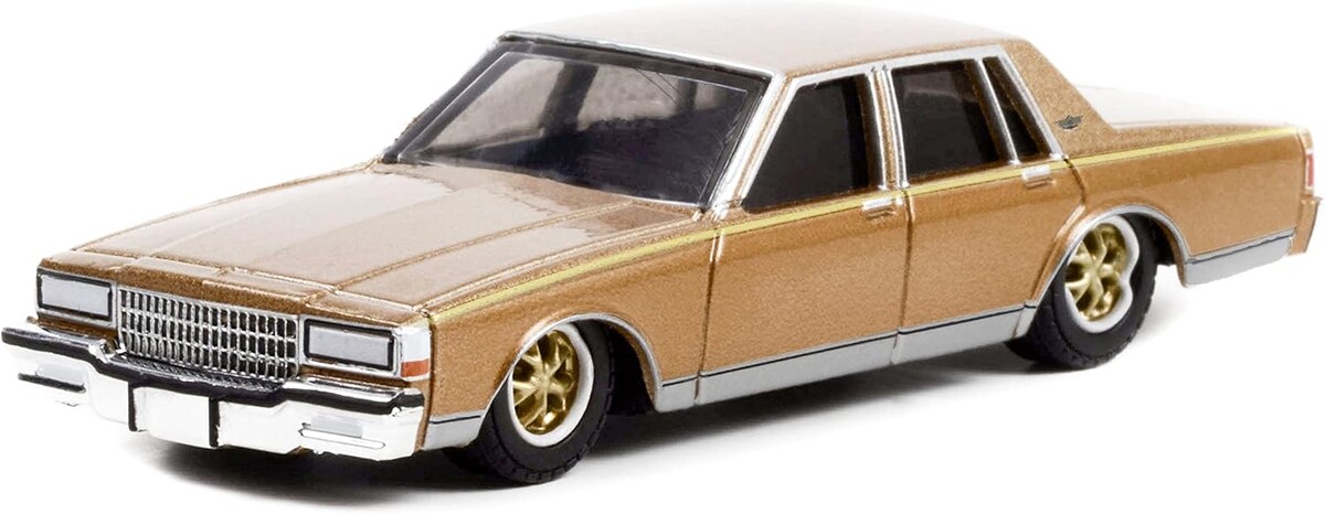Greenlight 1/64 California Lowriders Series 1 - 1985 Chevrolet Caprice Lowrider - Custom Gold Solid Pack 63010-C - Thumbnail