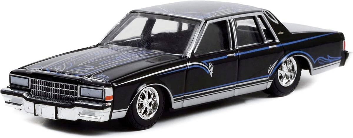 Greenlight 1/64 California Lowriders Series 1 - 1987 Chevrolet Caprice Lowrider - Custom Black Solid Pack 63010-D
