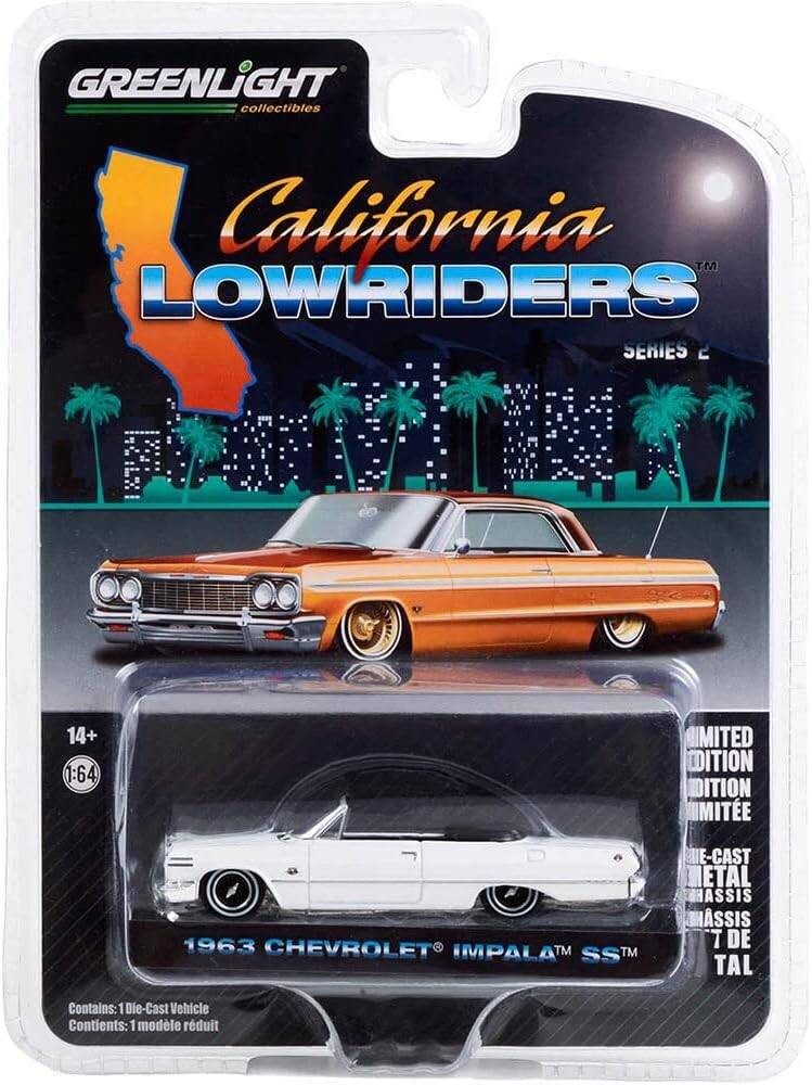Greenlight 1/64 California Lowriders Series 2- 1963 Chevy Impala SS Convertible 63030-C