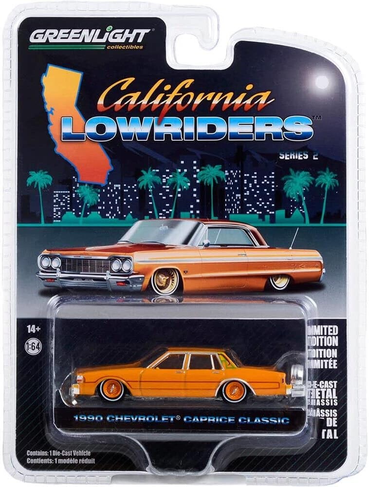 Greenlight 1/64 California Lowriders Series 2- 1990 Chevrolet Caprice 63030-F - Thumbnail