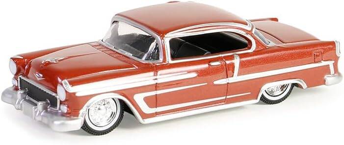 Greenlight 1/64 California Lowriders Series 5 - 1955 Chevrolet Bel Air – Red and Silver Solid Pack 63060-B