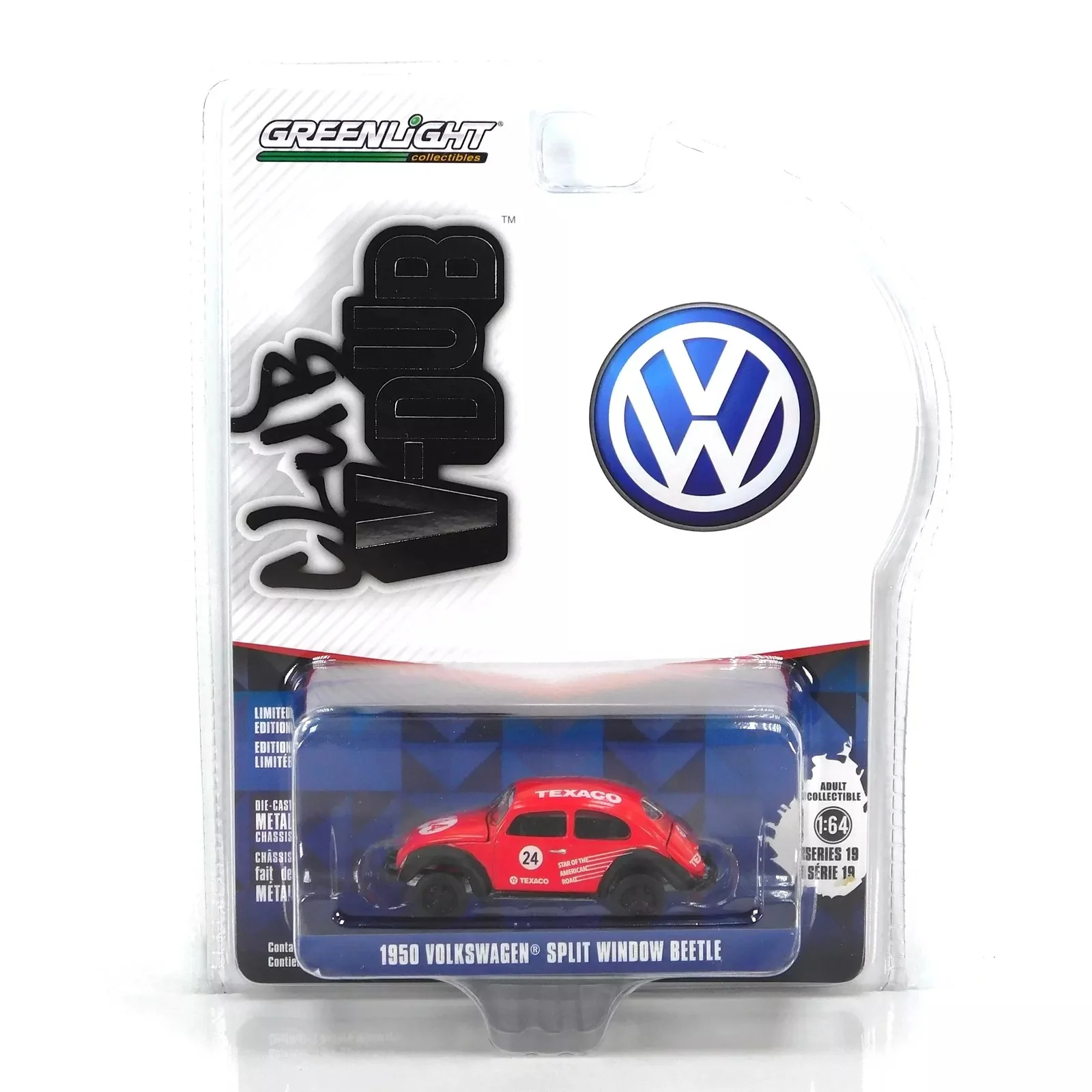 Greenlight 1/64 Club Vee-Dub Series 19- Volkswagen Split Window Beetle 36100-A