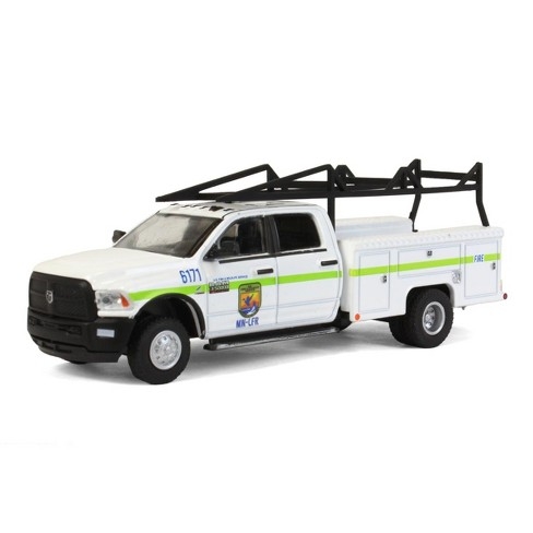 Greenlight 1:64 Dually Drivers Series 10- 2018 Ram 3500 Dually Service Bed 46100-E - Thumbnail