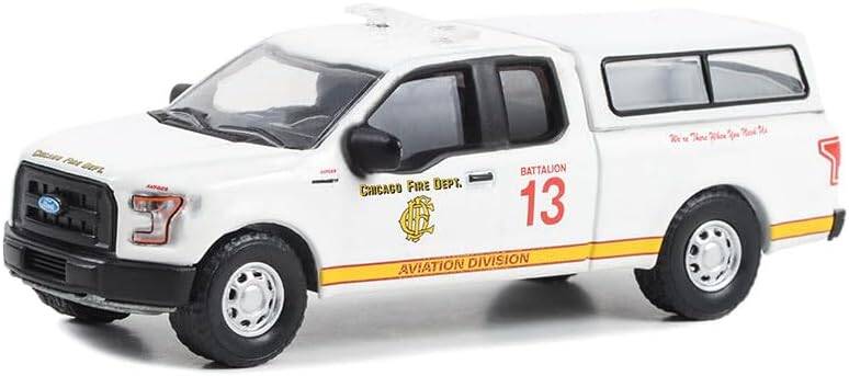 Greenlight 1/64 Fire & Rescue Series 4- 2016 F-150 - Chicago Fire Dept. Aviation Division 67050-E