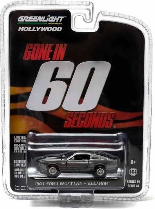Greenlight 1:64 Gone in Sixty Seconds (2000) - 1967 Custom Ford Mustang “Eleanor” Solid Pack 44742 - Thumbnail
