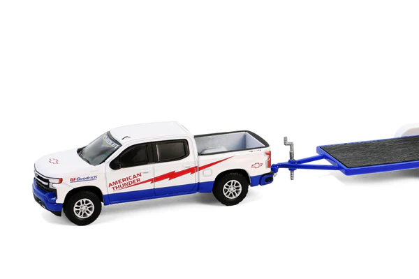Greenlight 1/64 Racing Hitch & Tow Series 5 - American Thunder - 2023 Chevrolet Silverado 1500 and 1989 Chevrolet S10 Baja 31170-C