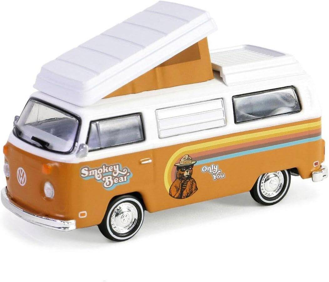 Greenlight 1/64 Smokey Bear Series 3- 1974 Volkswagen Type 2 T2 Westfalia Campmobile 38060-C