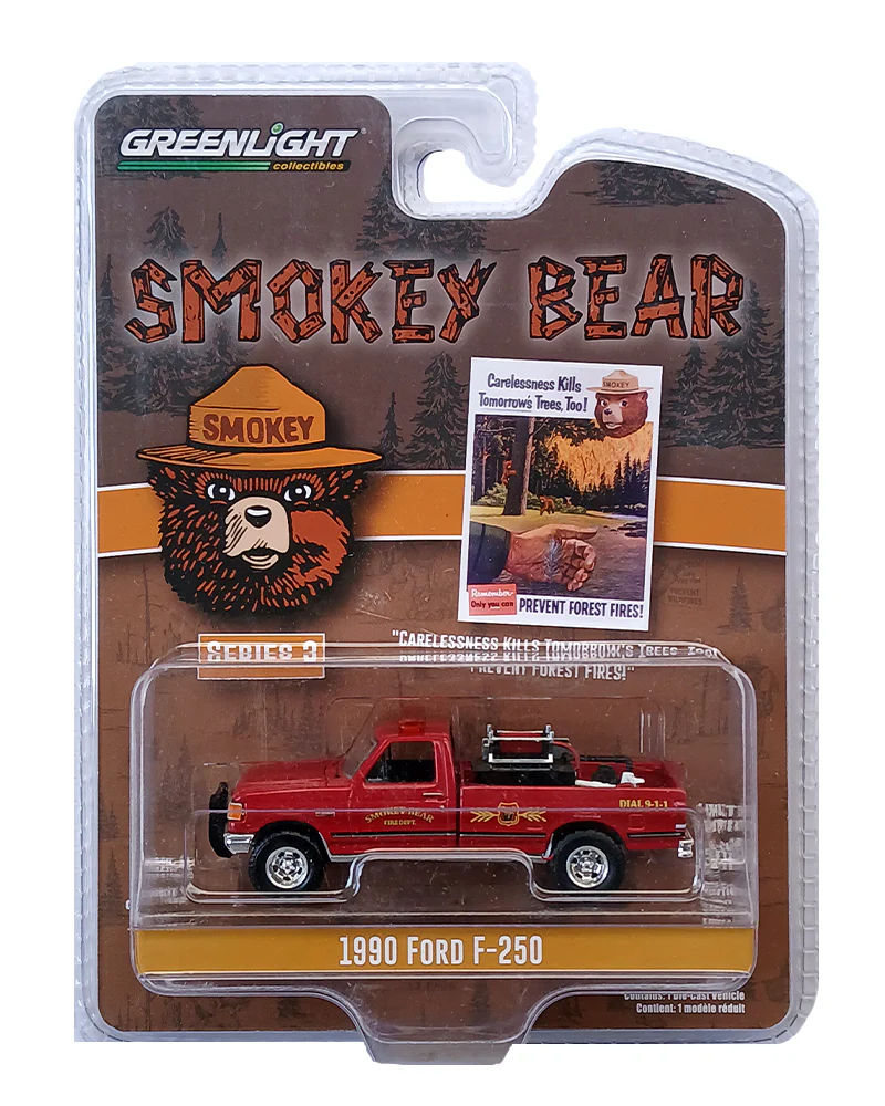 Greenlight 1/64 Smokey Bear Series 3- 1990 F-250 38060-E - Thumbnail