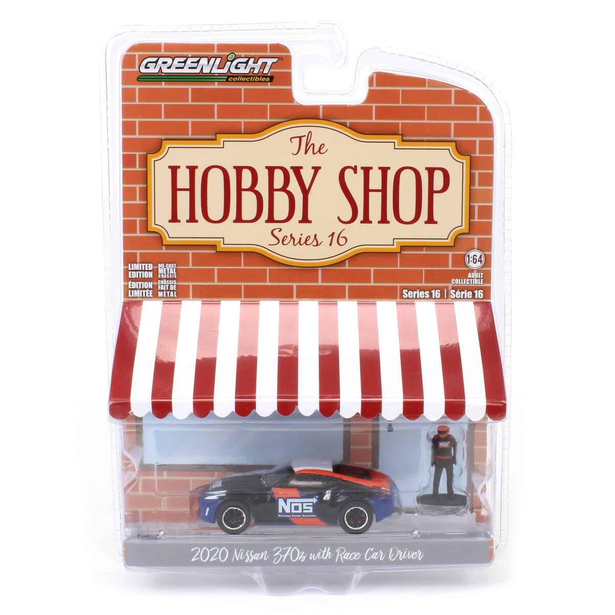 Greenlight 1/64 The Hobby Shop Series 16- 2020 Nissan 370z with Race Car Driver 97160-F