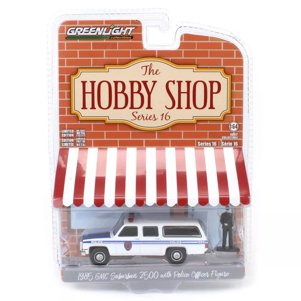 Greenlight 1/64 The Hobby Shop Series 16- New York City Transit Police - 1985 GMC Suburban 97160-D
