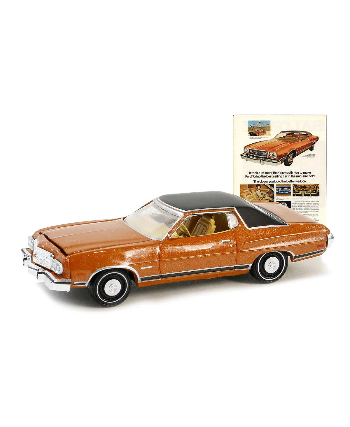 Greenlight 1/64 Vintage Ad Cars Series 10- 1973 Ford Gran Torino 39140-E