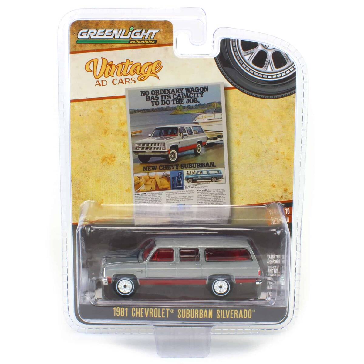 Greenlight 1/64 Vintage Ad Cars Series 10- 1981 Chevrolet Suburban 39140-F