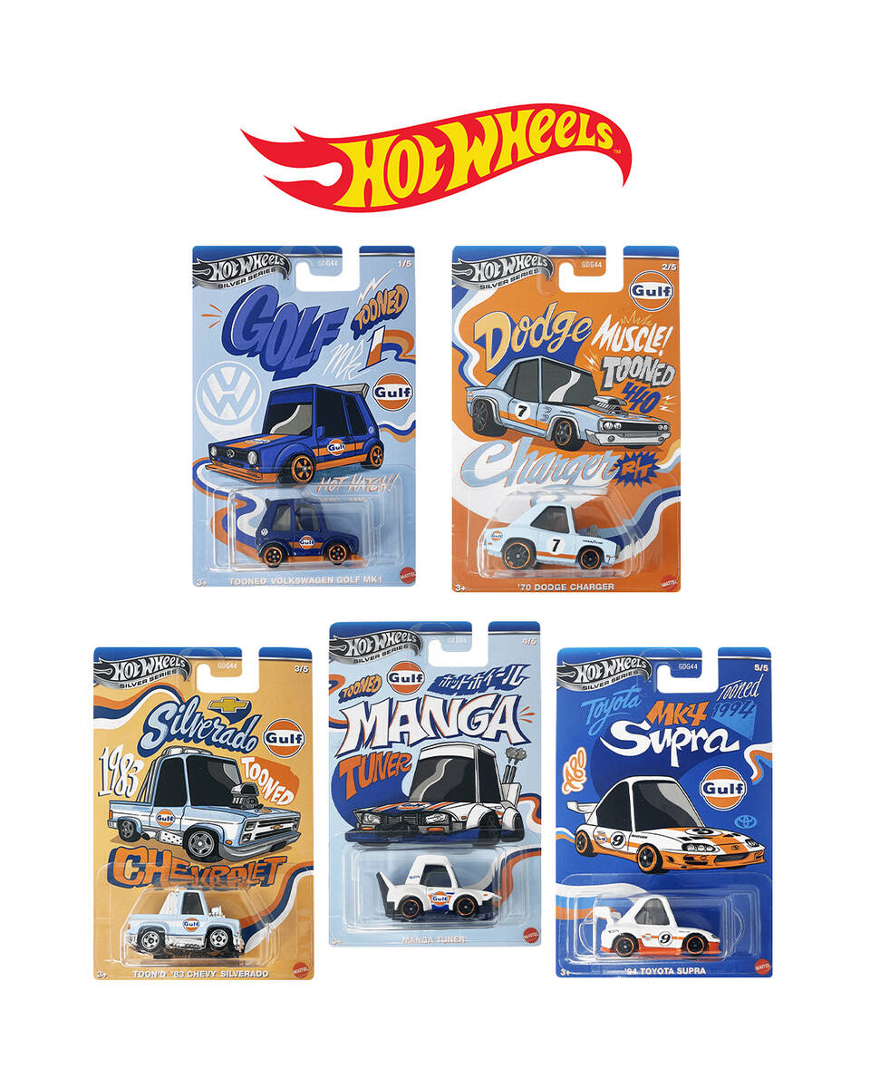 Hot Wheels 1/64 Tooned Gulf - Themed Automotive
