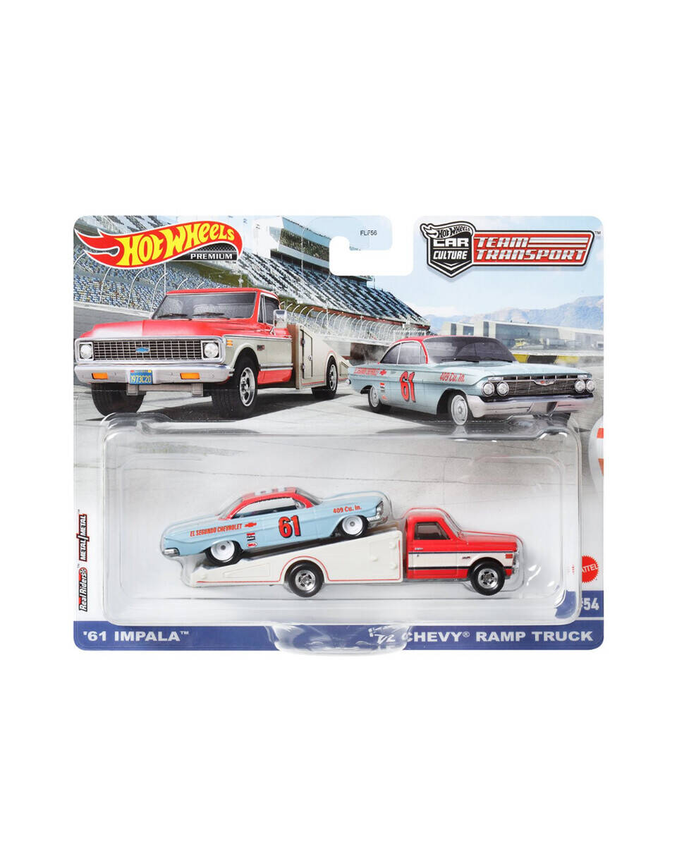 Hot Wheels Premium Car Culture Team Transport Mix 2 -Chevy Impala 61 / Chevy Square Body Ramp Truck