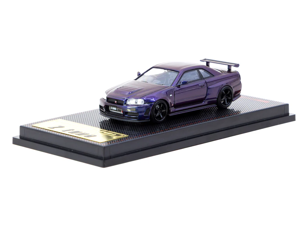 Tarmac Works - Ignition Model 1/64 Nismo R34 GT-R Z-tune Purple Metallic - Tarmac Special Edition IG3839